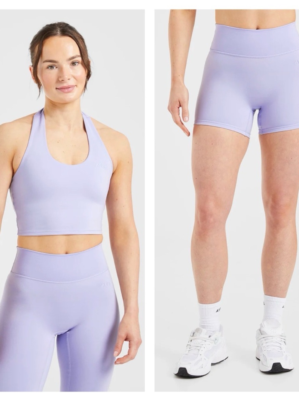 Women’s Lilac Racerback Sports Bra & Shorts Set